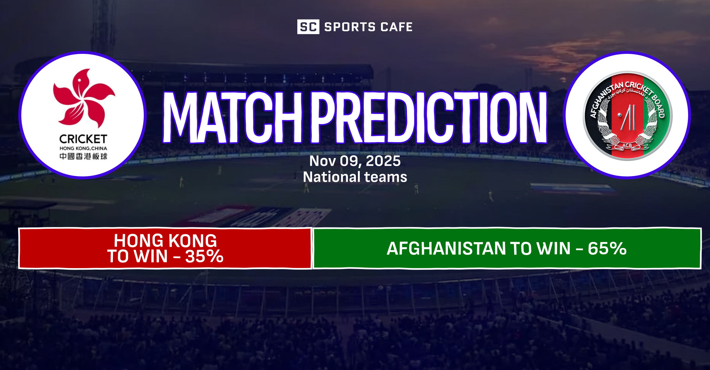 Hong Kong, China vs Afghanistan